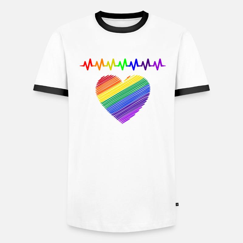 Regenbogen, Regenbogen, Regenbogen, Regenbogen, Regenbogen Männer Kontrast-T-Shirt