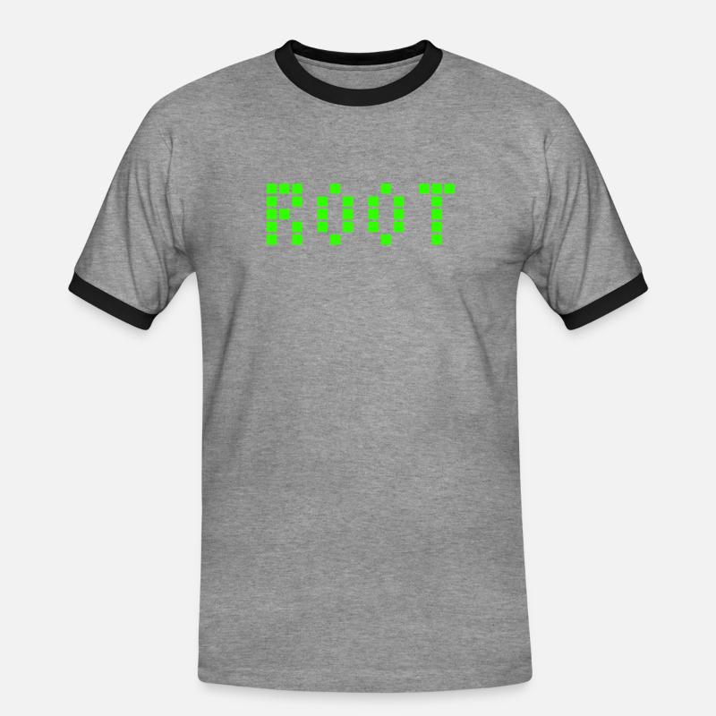 Root - Linux Design - Administrator - Men's Ringer Shirt - heather grey/black