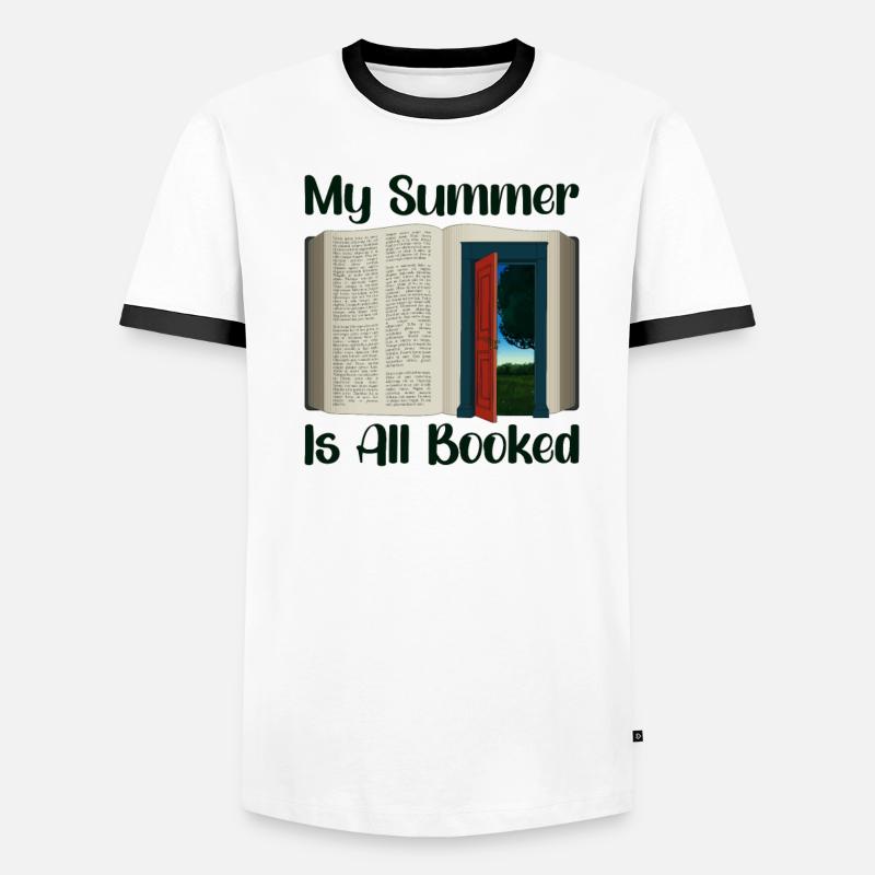 Book Reader Reading Literature Bookworm Gift Idea Men's Ringer Shirt