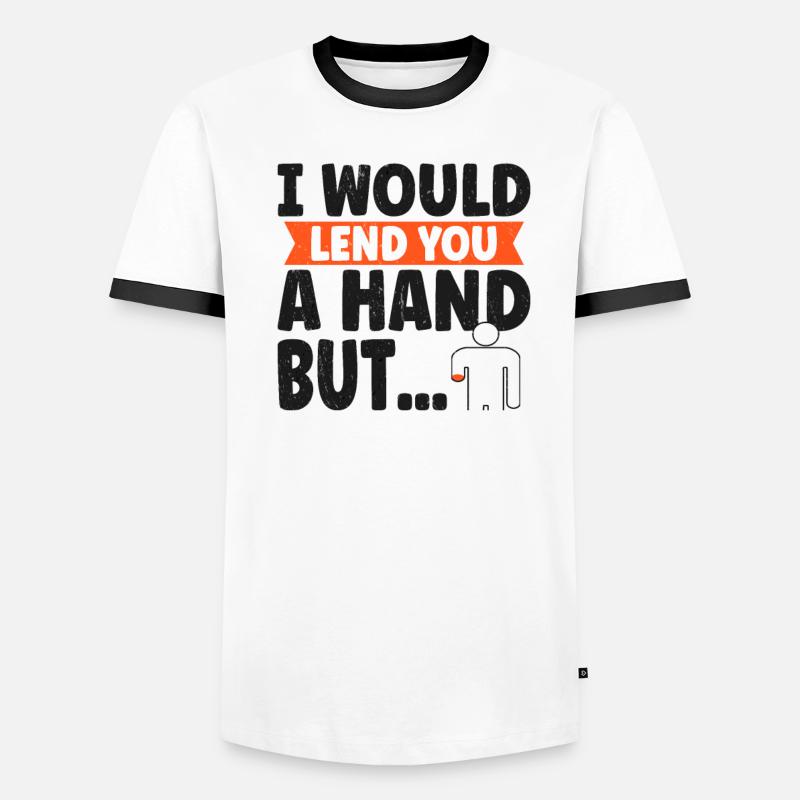 Amputation de l’amputation du bras de la main requise T-shirt contrasté Homme