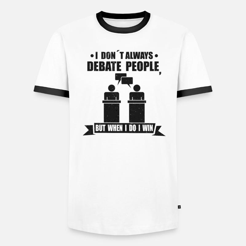 Debatte Rede Debattierer Redner Geschenkidee Männer Kontrast-T-Shirt