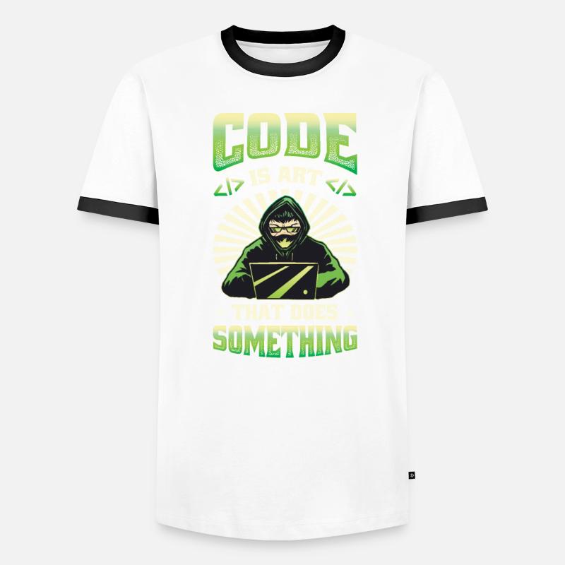 Code is an art that does something programming Men's Ringer Shirt