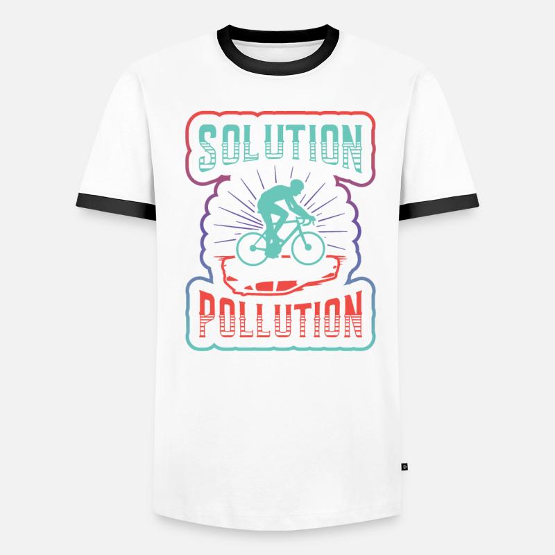 Solution de Polution Protection de l’environnement Cyclisme. T-shirt contrasté Homme