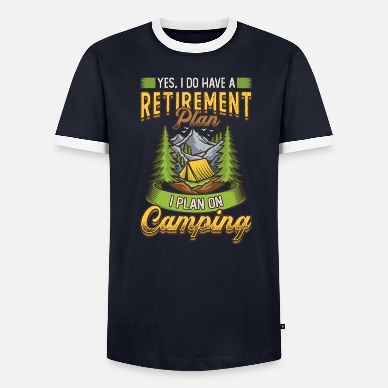 Ruhestandsplan Camping, Ruhestandscamper. - Männer Kontrast-T-Shirt - undefined