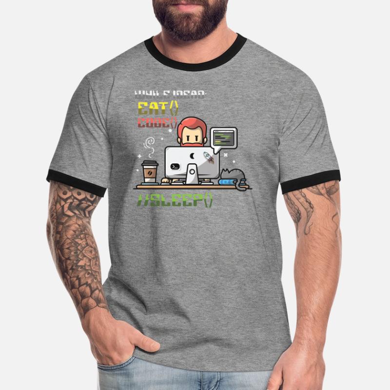 Programmierer,Computerprogrammierer,Witz Männer Kontrast-T-Shirt