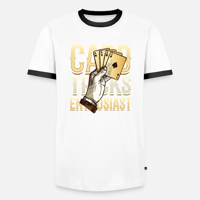 Card Tricks, Enthusiast, Magic Tricks, Wizard Men's Ringer Shirt