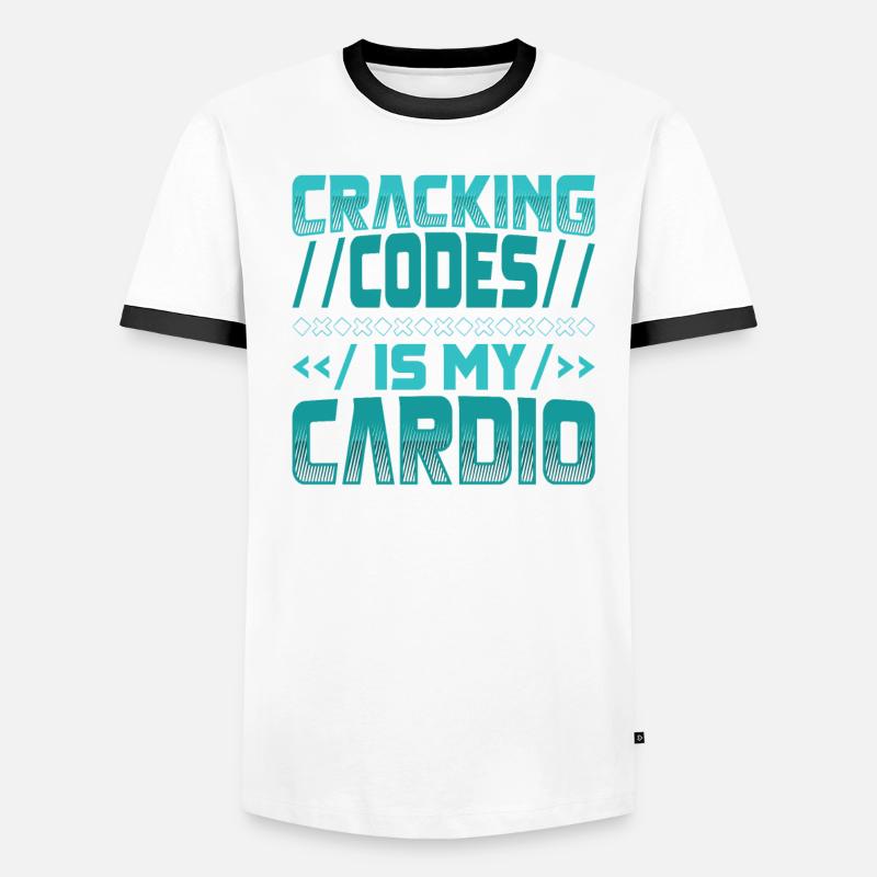 Le déchiffrage des codes, c’est mon cardio - Cryptologic T-shirt contrasté Homme
