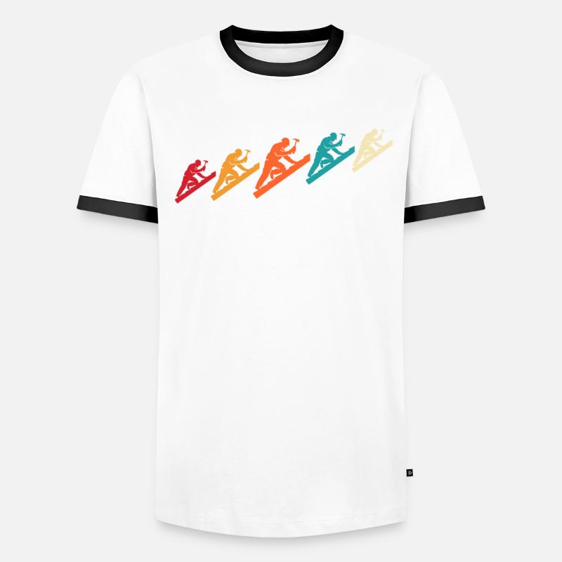 Dachdecker Dachspengler Dachdecken Dachklempner Männer Kontrast-T-Shirt