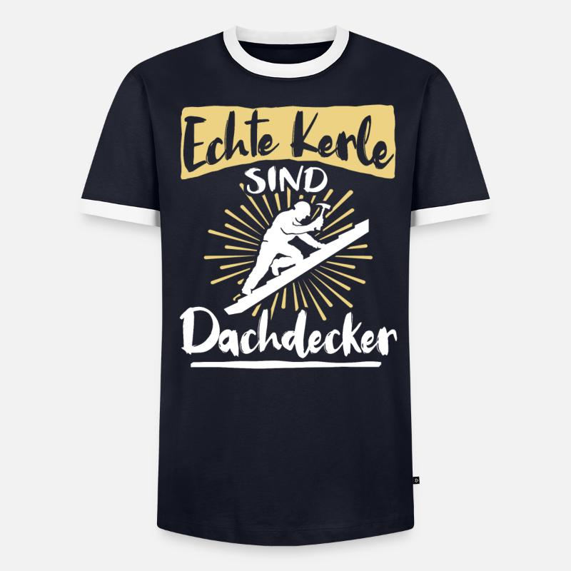 Dachdecker Sprüche Dachdecken - Männer Kontrast-T-Shirt - undefined
