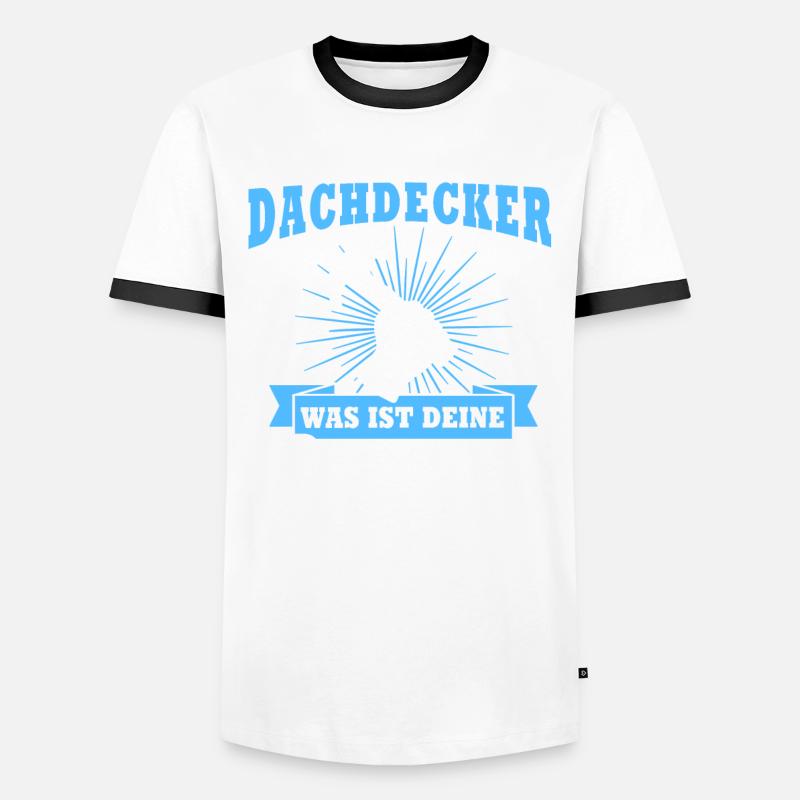 Dachdecker Beruf Dachdecken Männer Kontrast-T-Shirt
