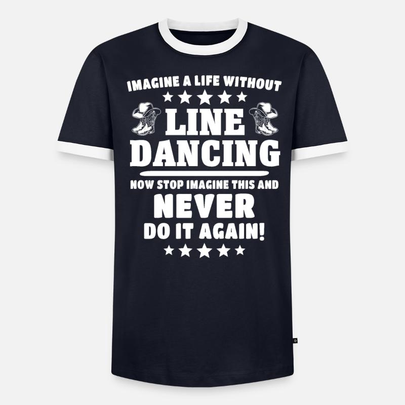 Line Dancing Line Dance Männer Kontrast-T-Shirt
