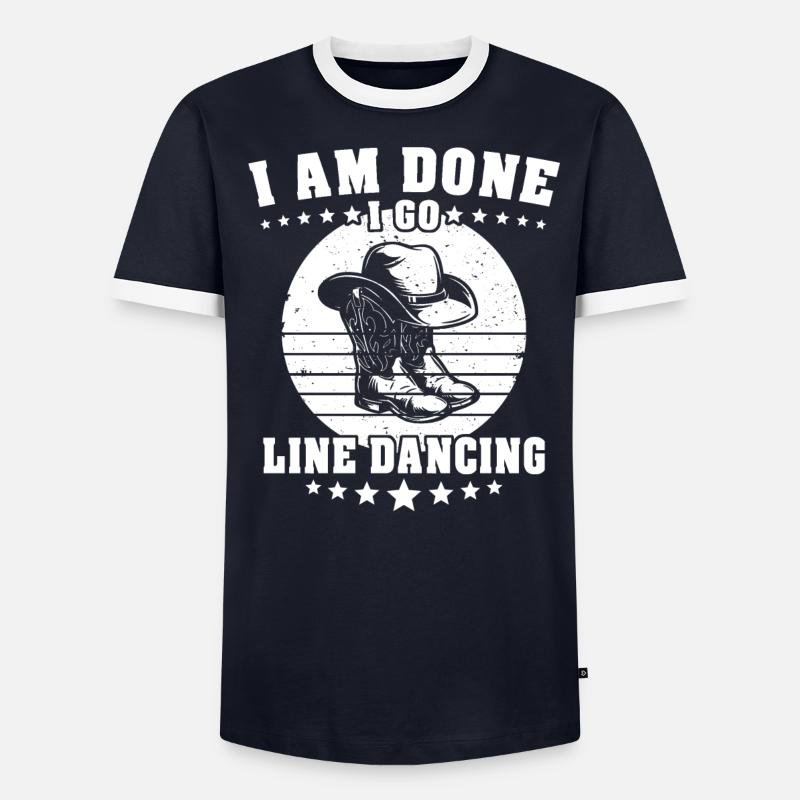 Line Dancing Line Dance Männer Kontrast-T-Shirt