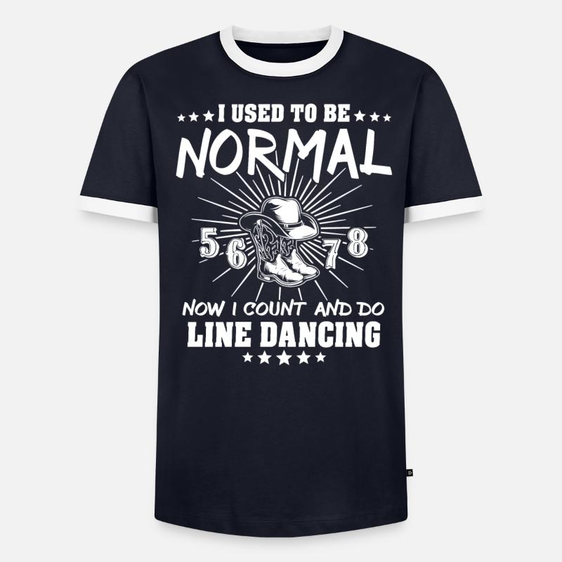 Line Dancing Line Dance Männer Kontrast-T-Shirt