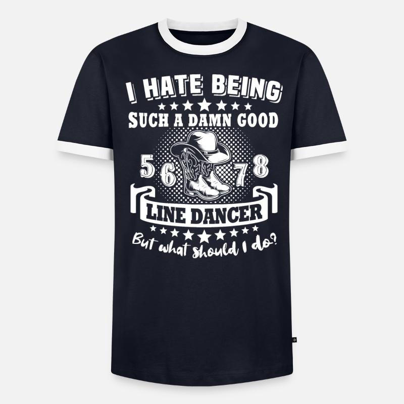 Line Dancing Line Dance Männer Kontrast-T-Shirt