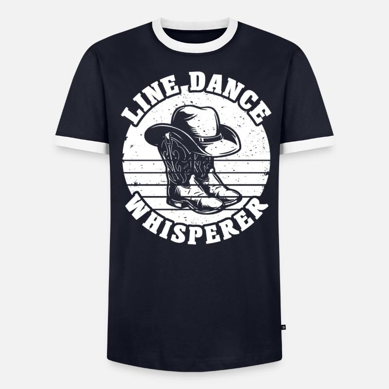 Line Dancing Line Dance Männer Kontrast-T-Shirt