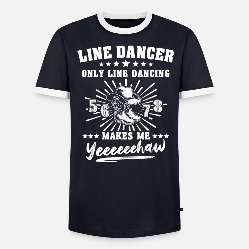 Line Dancing Line Dancer Männer Kontrast-T-Shirt