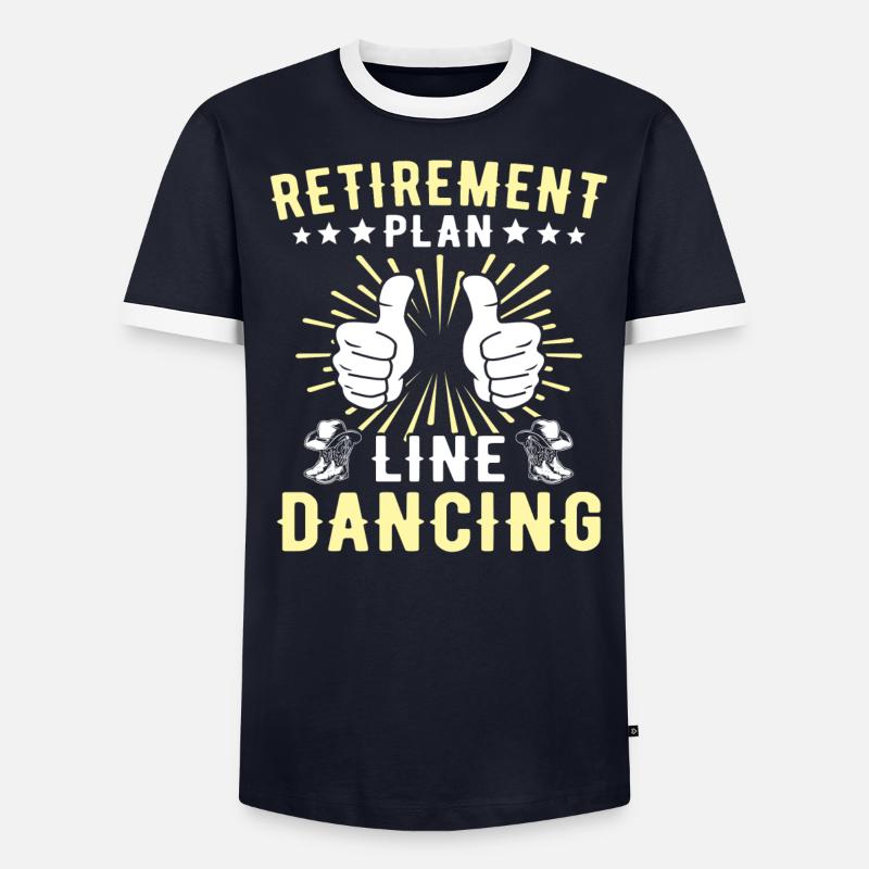 Line Dancer Line Dancing Männer Kontrast-T-Shirt