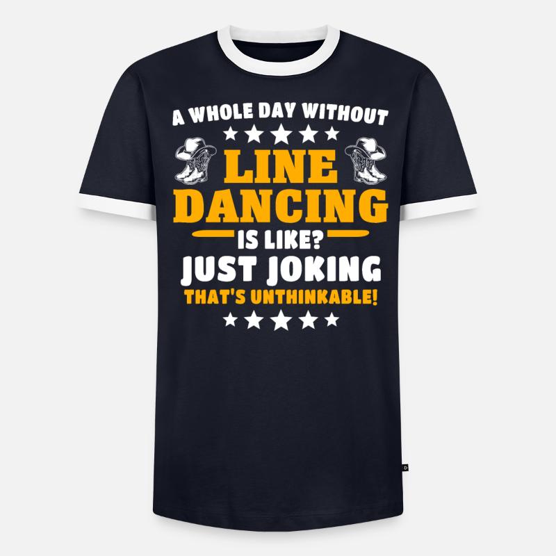 Line Dancer Line Dancing Männer Kontrast-T-Shirt