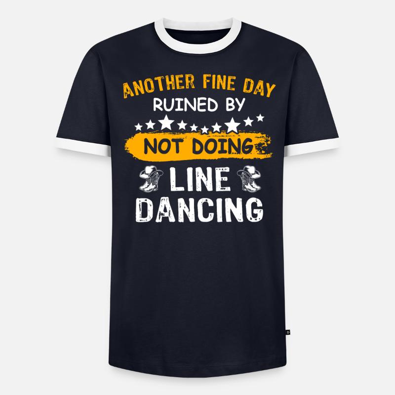 Line Dancer Line Dancing Männer Kontrast-T-Shirt