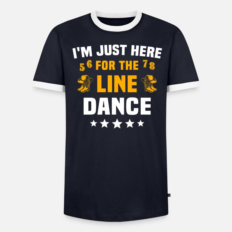 Line Dancer Line Dancing Männer Kontrast-T-Shirt