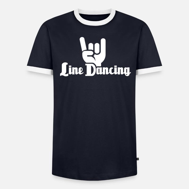 Line Dancing Line Dance Männer Kontrast-T-Shirt