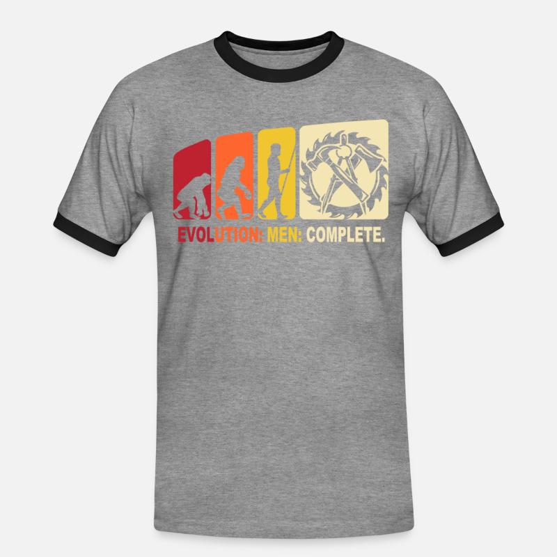 Zimmermann Evolution carpenter - Men's Ringer Shirt - heather grey/black
