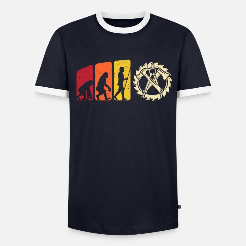Zimmermann Evolution Zimmerer - Männer Kontrast-T-Shirt - undefined