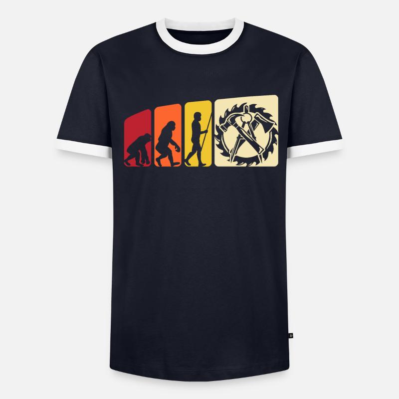 Zimmermann Evolution Zimmerer - Männer Kontrast-T-Shirt - undefined
