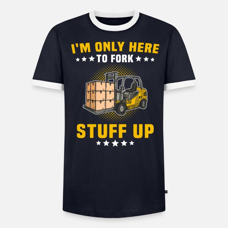 Stapler Gabelstapler - Männer Kontrast-T-Shirt - undefined