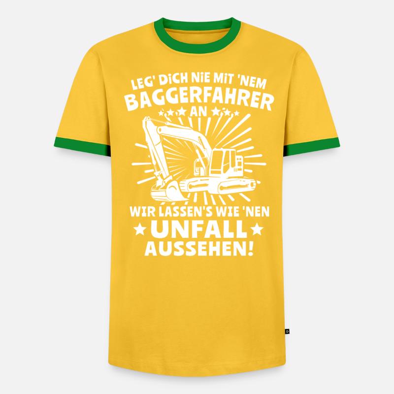 Baggerfahrer Bagger - Männer Kontrast-T-Shirt - Grau meliert/Schwarz