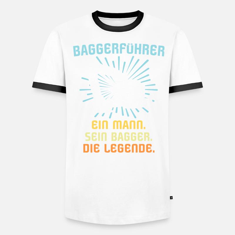 Baggerführer Baggerfahrer Männer Kontrast-T-Shirt