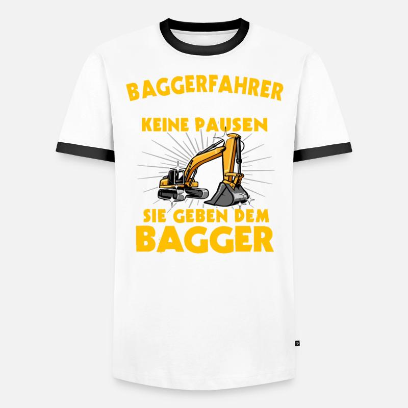 Baggerführer Männer Kontrast-T-Shirt