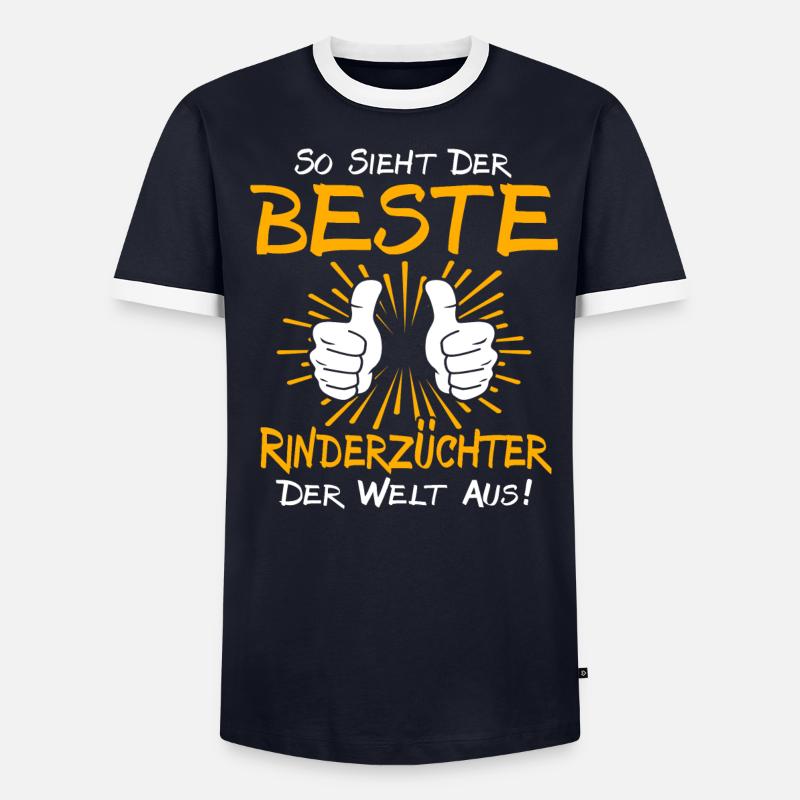 Rinderzüchter Geschenkidee Männer Kontrast-T-Shirt