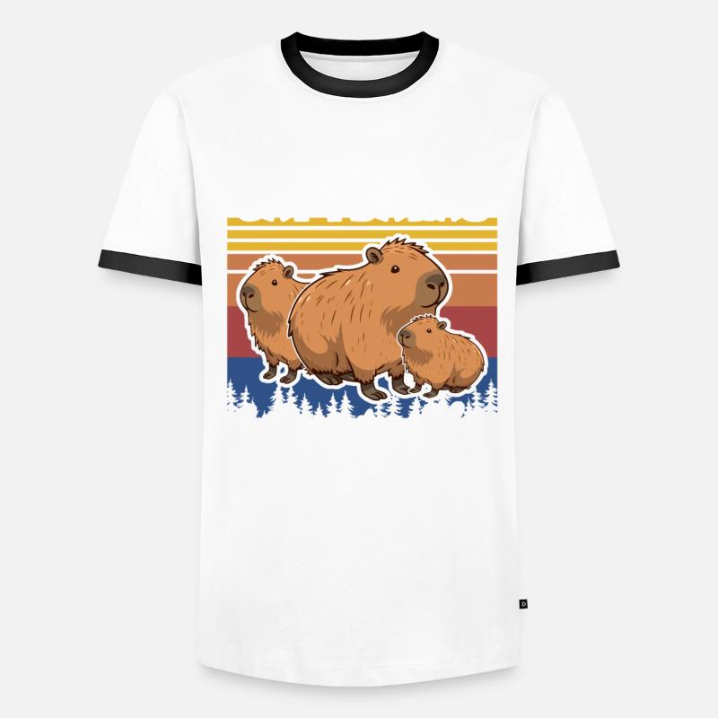 Capybara Männer Kontrast-T-Shirt