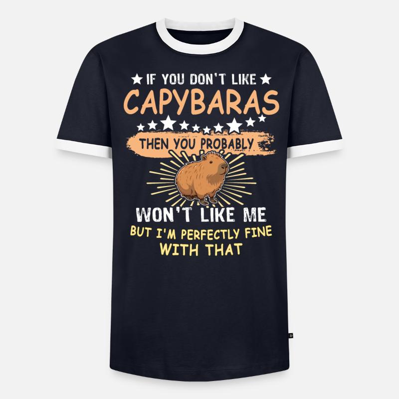 Capybara Männer Kontrast-T-Shirt