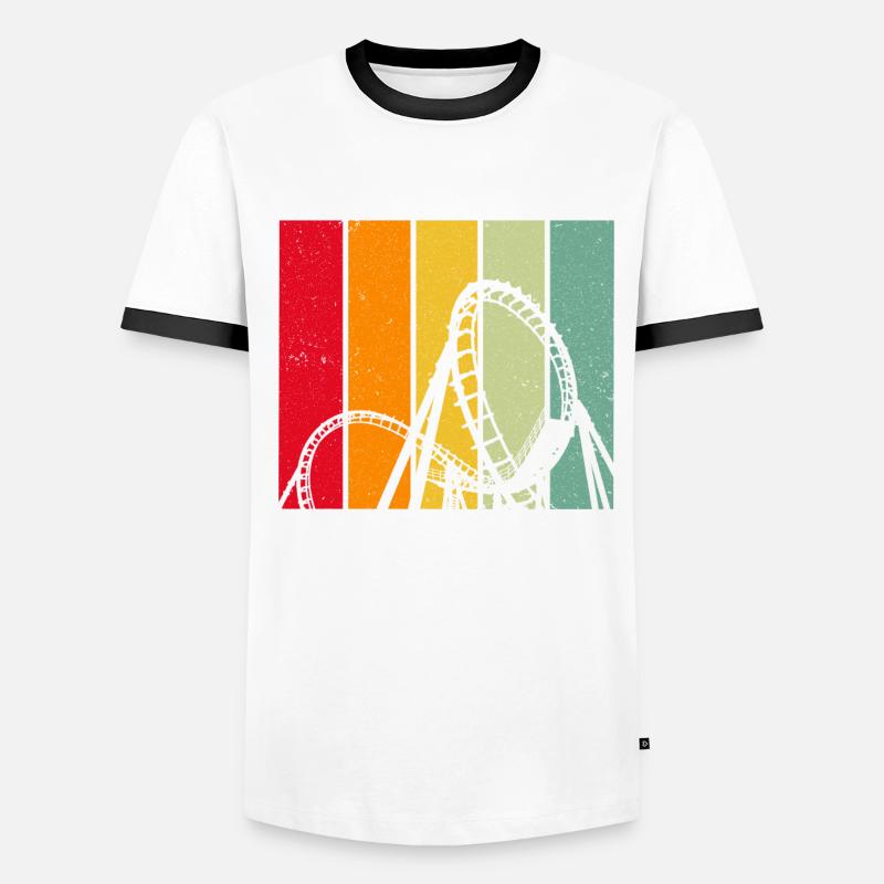 Achterbahn Roller Coaster Männer Kontrast-T-Shirt