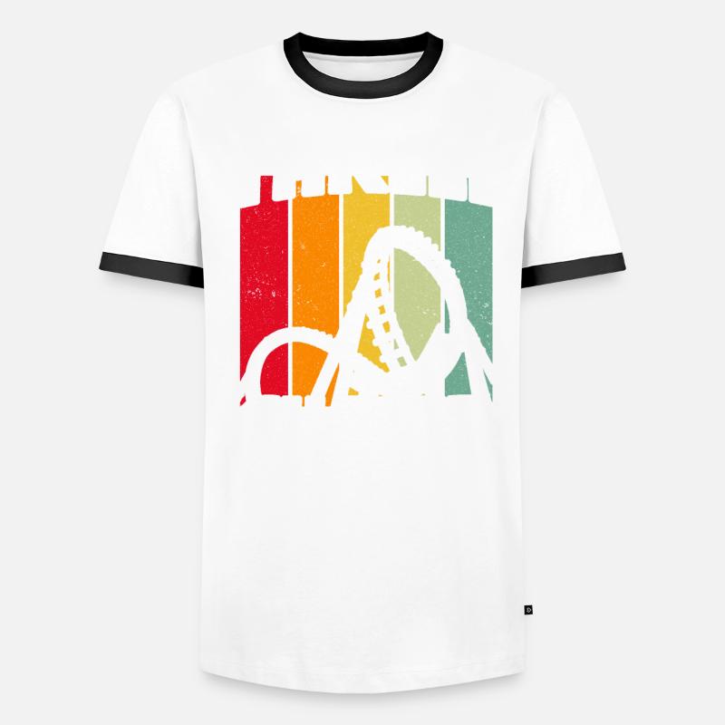 Achterbahn Roller Coaster Männer Kontrast-T-Shirt
