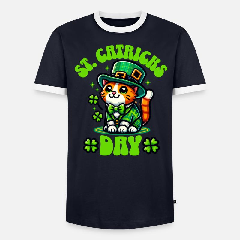 Chat de la Saint-Patrick T-shirt contrasté Homme