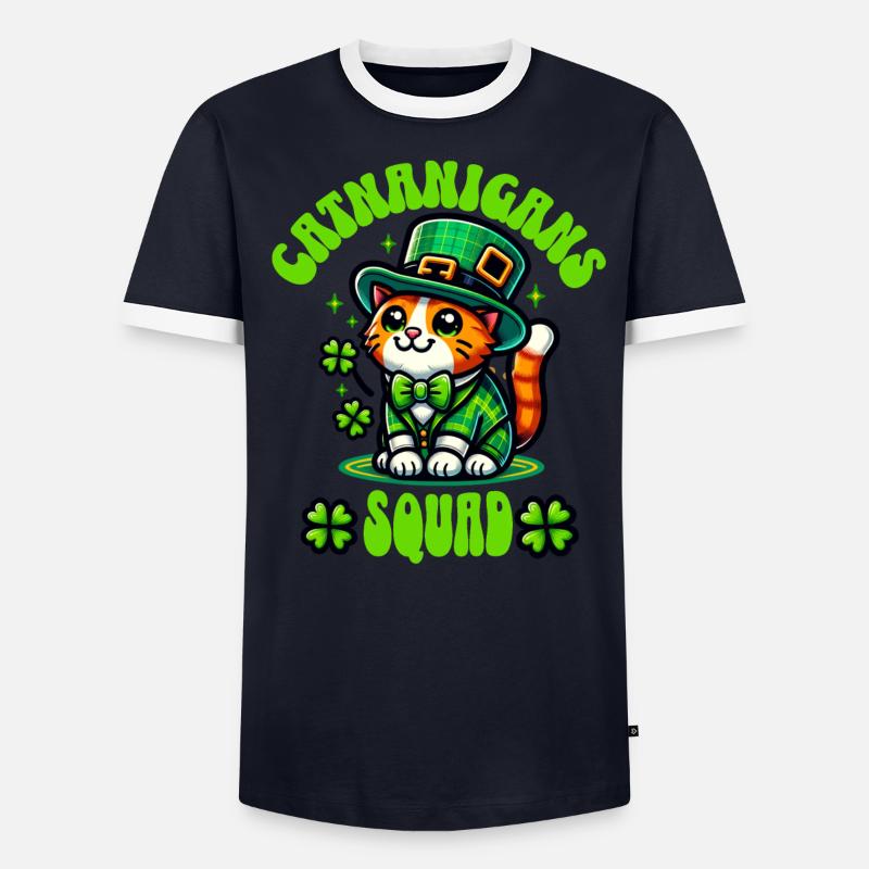 Chat de la Saint-Patrick T-shirt contrasté Homme