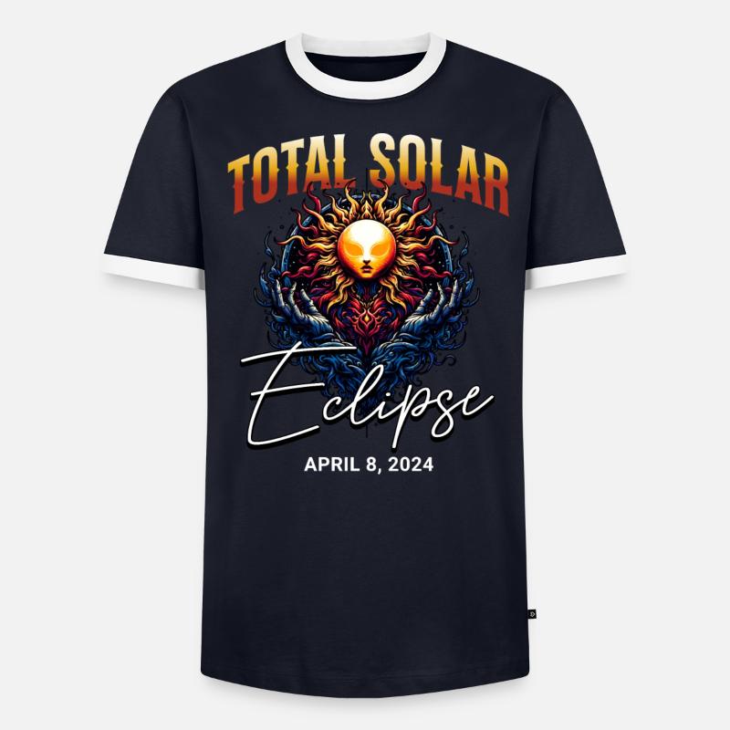 Éclipse solaire 2024 T-shirt contrasté Homme