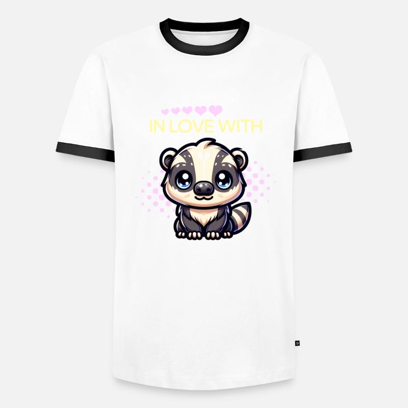 Honigdachs Mädchen Männer Kontrast-T-Shirt