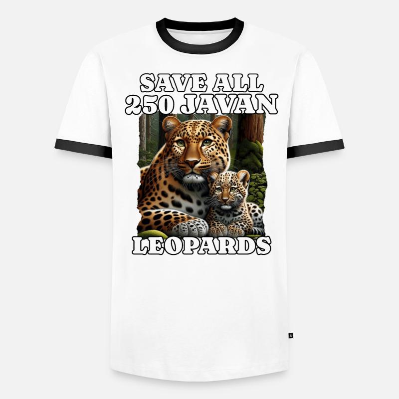 Save Java Leopard Men's Ringer Shirt
