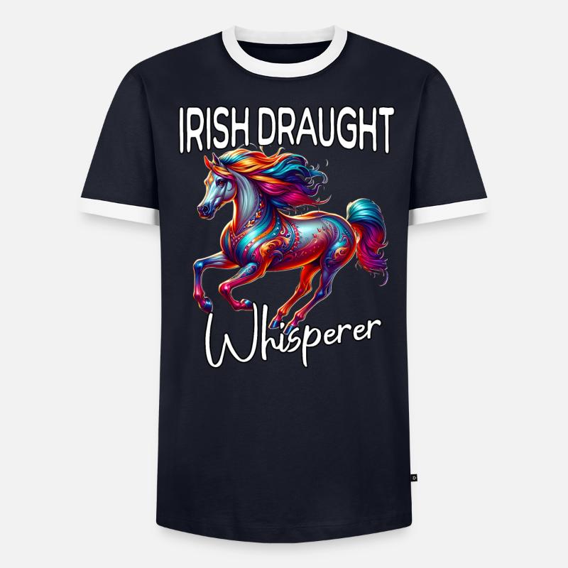 Irisches Zugpferd Flüsterer Pferd Männer Kontrast-T-Shirt
