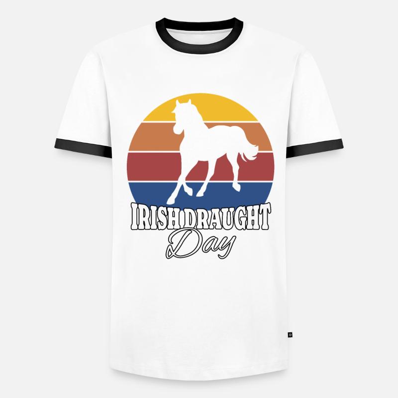 Irisches Zugpferd Irish Draught Männer Kontrast-T-Shirt