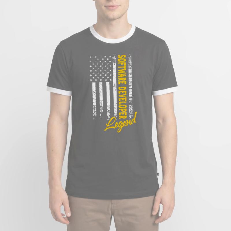 Software Developer Legend Men's Ringer Shirt