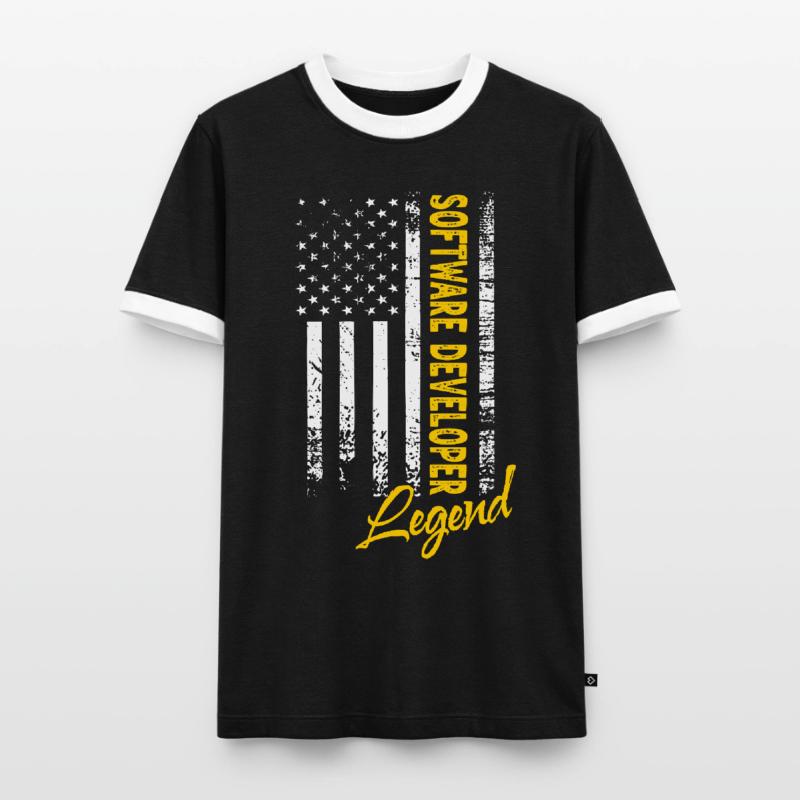 Software Developer Legend Men's Ringer Shirt