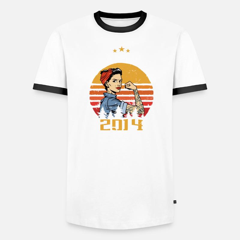 Juli 2014 - Geburtstag im Juli 2014 Geschenk Männer Kontrast-T-Shirt