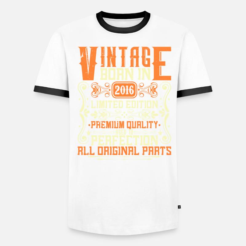 Millésime 2016 2016 - Année de construction 2016 Anniversaire 2016 T-shirt contrasté Homme