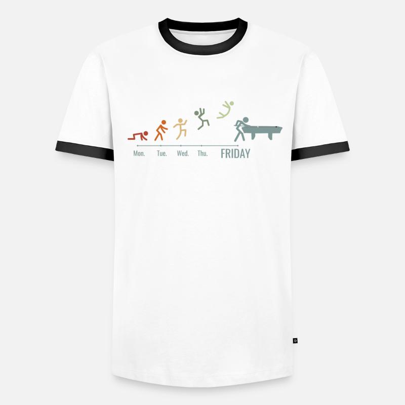 Table de billard Billard Table de billard Billard T-shirt contrasté Homme