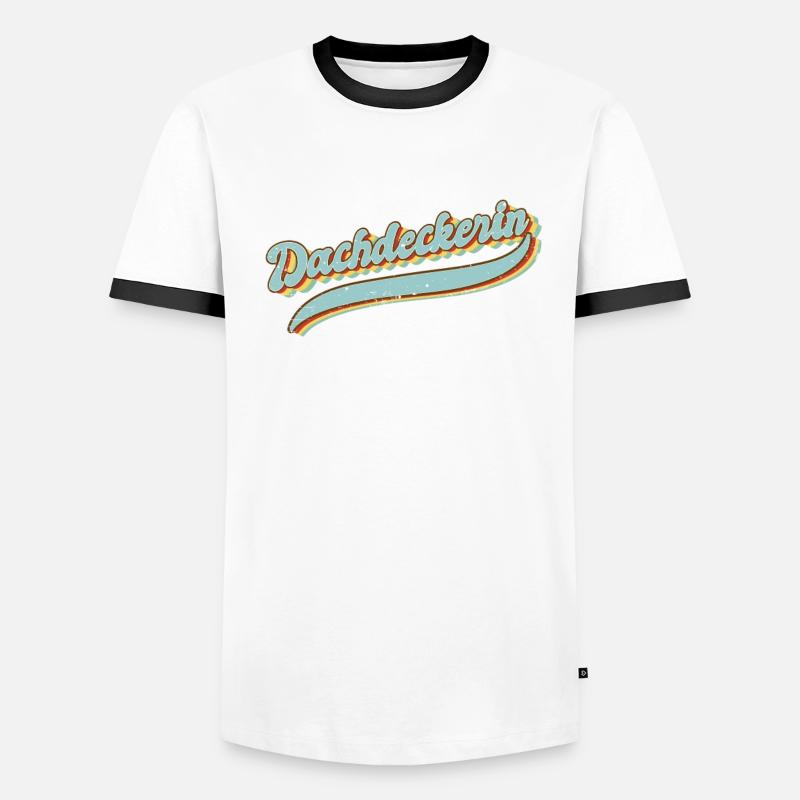 Dachdecker Vintage Handwerker Dachdeckerin Männer Kontrast-T-Shirt